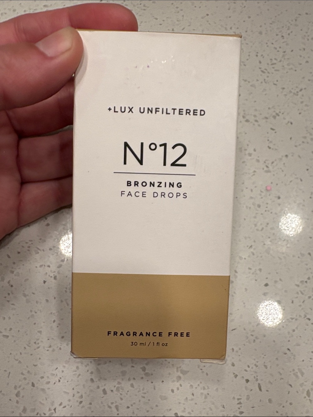 Lux N°12 Bronzing Face Drops - Gold & White Packaging